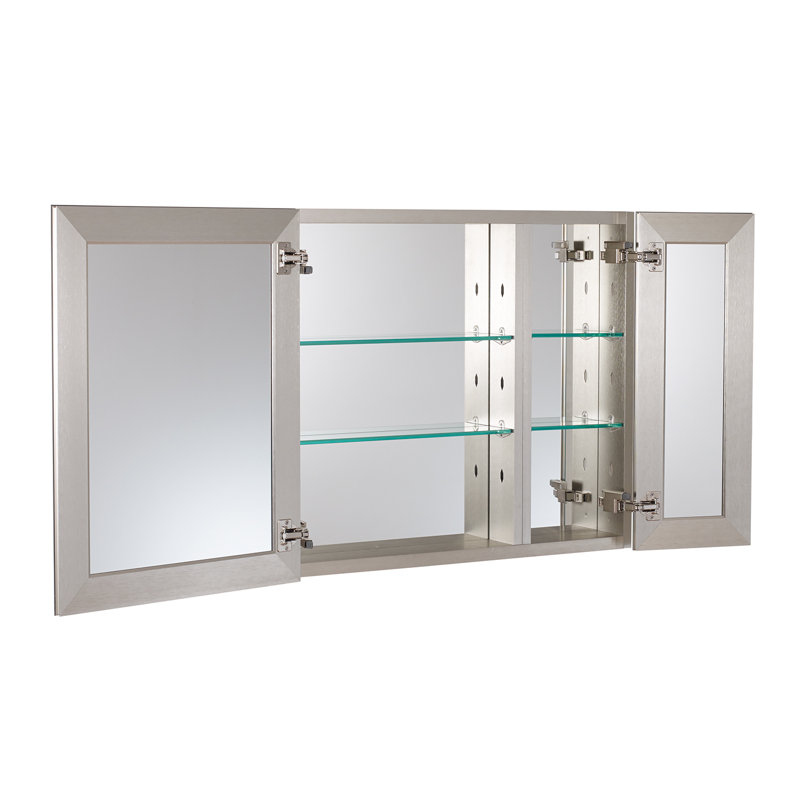 Hazelwood Home 30" x 26" Recessed or Surface Mount Frameless Medicine